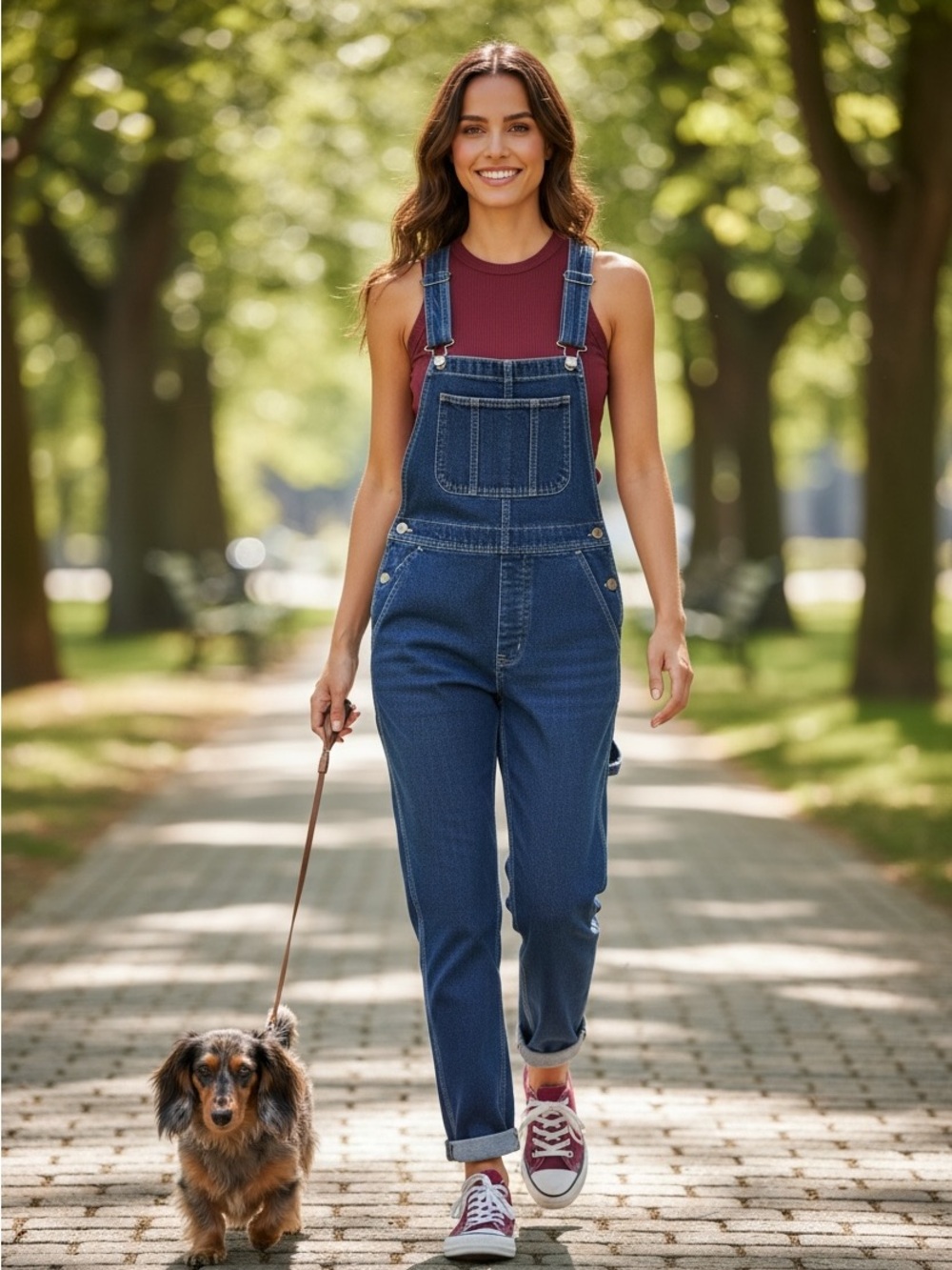 NEW Levi's Blue Denim Overalls with Contrast Stitching